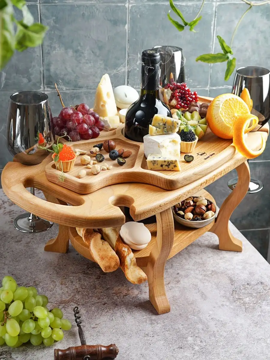 Винный столик с менажницей из Китая поставка с ПЭК Гуанчжоу в Россию