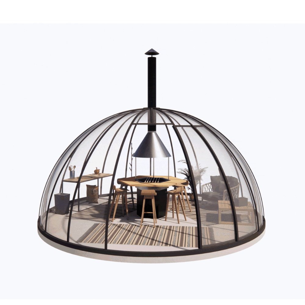 Купольная беседка с печкой для дачи через ПЭК Гуанчжоу из Китая