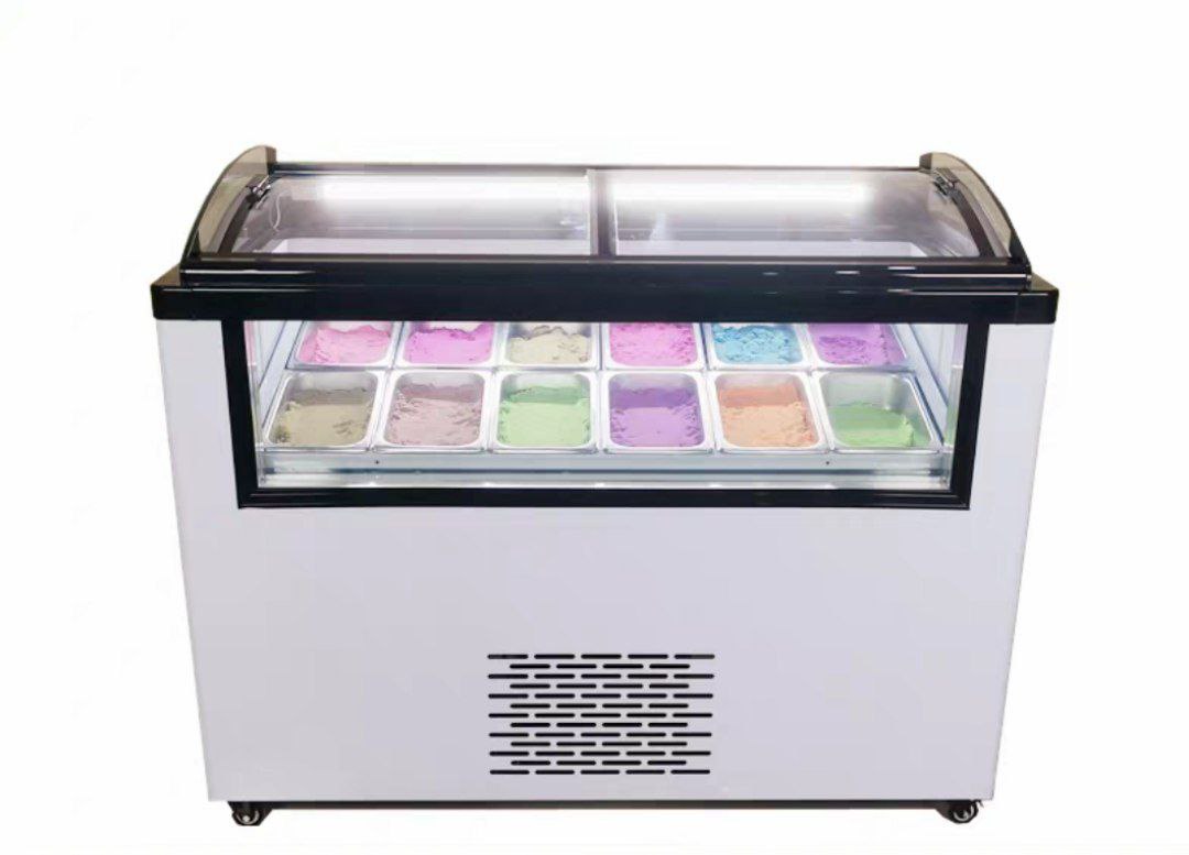 Холодильная витрина для мороженного с доставкой из Китая в Россию