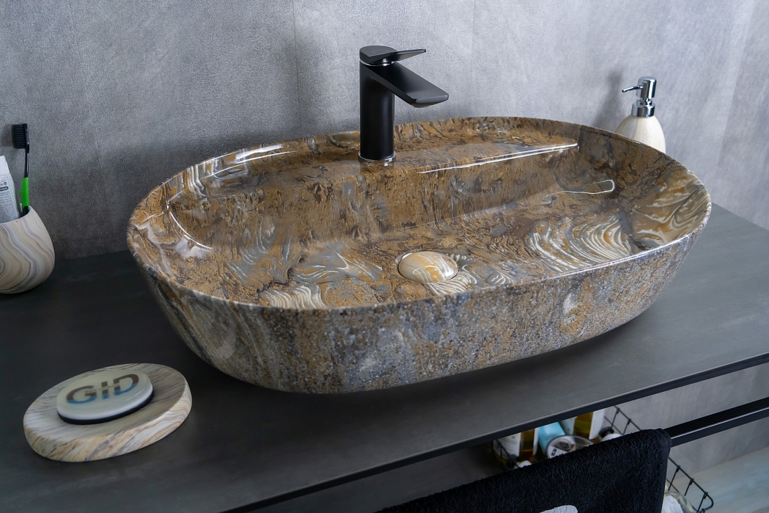 Раковина накладная каменная из Китая поставка с ПЭК Гуанчжоу в Россию